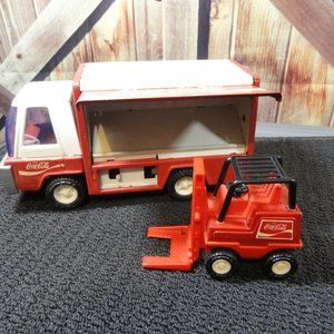 Buddy L Coca-cola Truck & Fork Lift combo~Vintage ~Man cave Collector